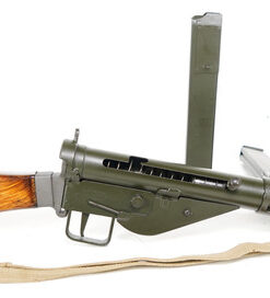 STEN MK V 9MM WITH WOOD FURNITURE AND GREEN FINISH